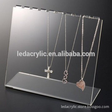 Acrylic Slab Jewellery Shop Display Necklace Holder Stand